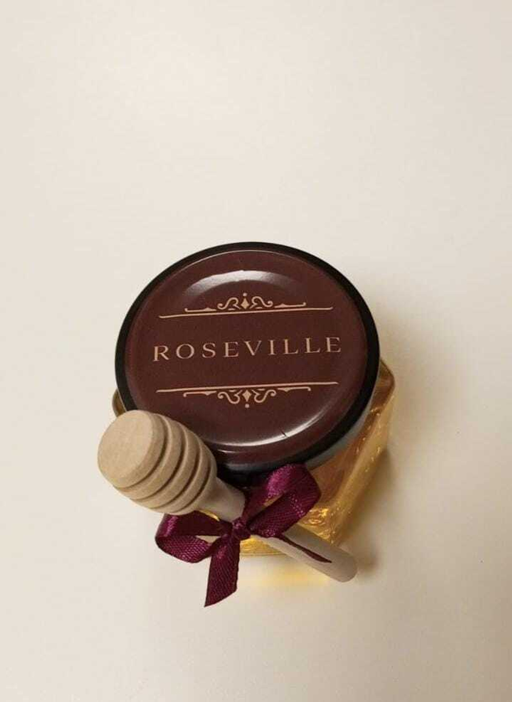 Брендированная баночка с медом и веретеном, 140 грамм