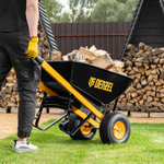 Тачка строительная, усиленная, объем 140 л, 250 кг, двухколесная, колесо 15х6.00-6 Denzel