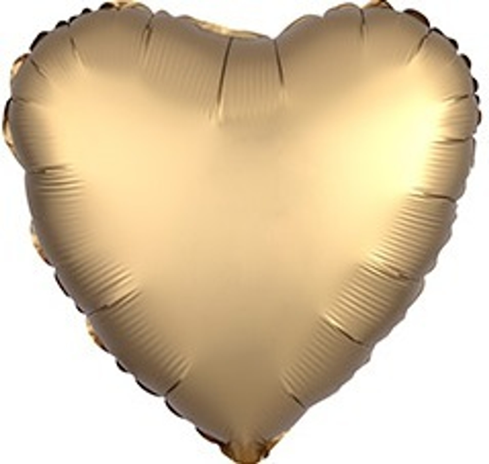 Сердце "Золото сатин" 46 см