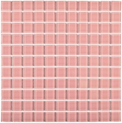 Мозаика стеклянная Pink glass (25х25) 300х300х4 мм (шт)