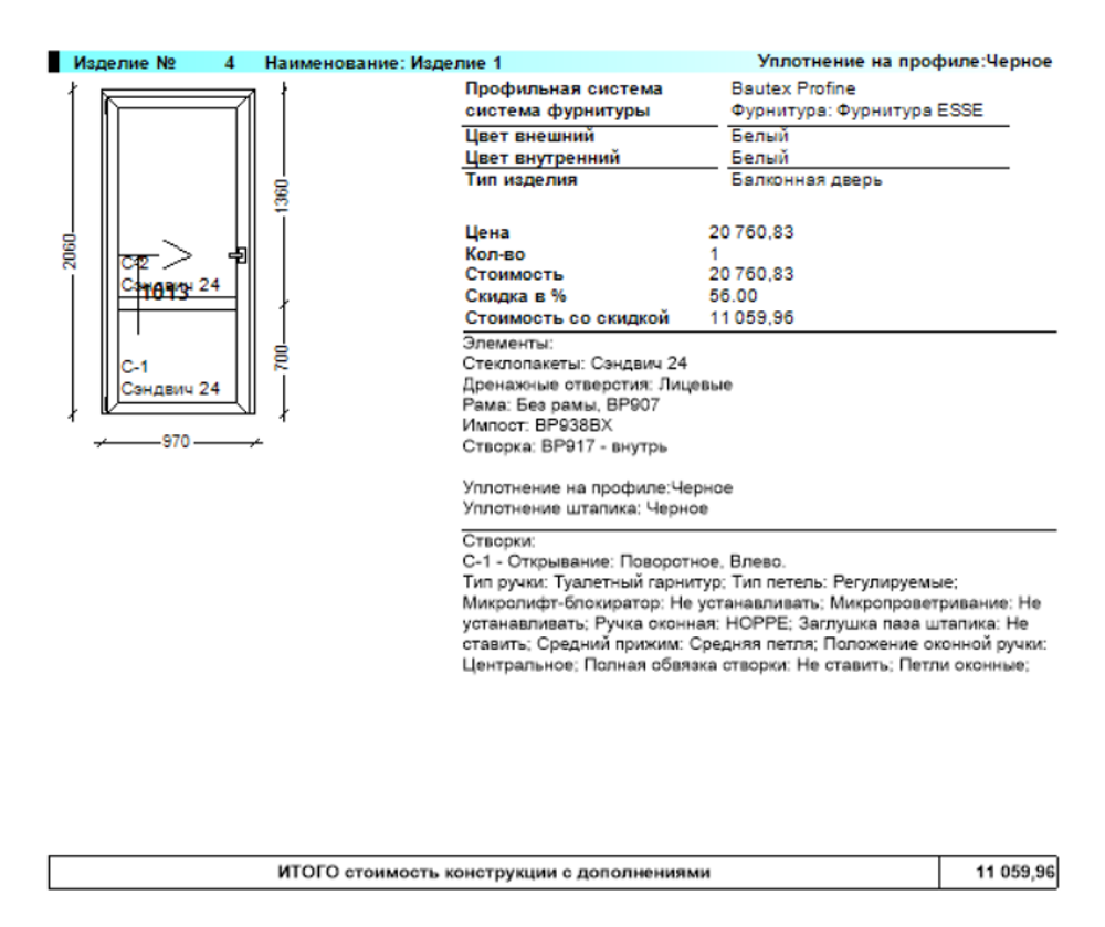 Коммерческое предложение № 87401-кле от 20.09.2025. Комплект металлопластиковых изделий. Двери пвх 9 шт.