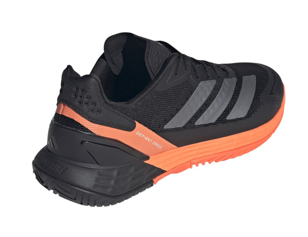 Мужские кроссовки теннисные Adidas Defiant Speed 2 M - core black/core black/lucid orange