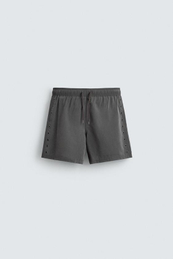 ZARA ПЛАВКИ С МЕТАЛЛИЧЕСКИМИ ЛЮВЕРСАМИ, СЕРЫЙ