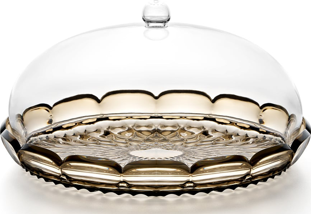 Тортница сервировочная Guzzini Vanity, круглая, пищевой пластик, 30 см, серая