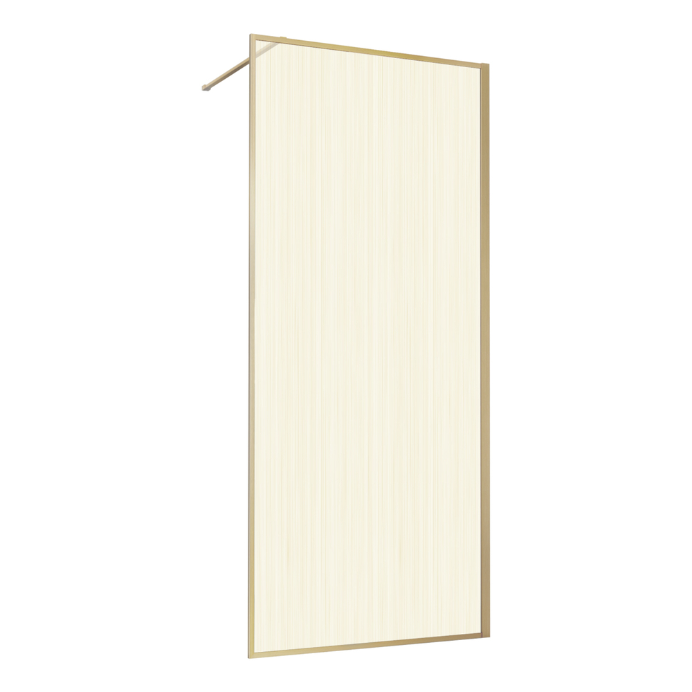 Душевая перегородка Walk-In VSW-1HP120GWBG, 1200*2000,браш.золото, стекло ламинир. с золотыми нитями