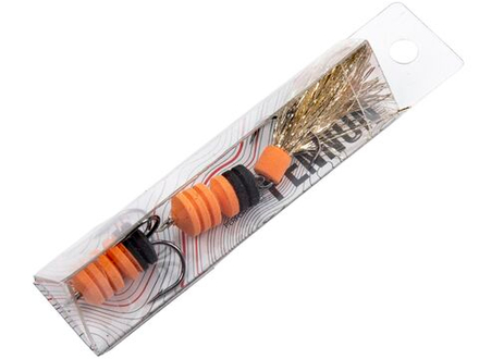 Приманка джиг. LJ PENNON BARBELLWORM оранж./черн. в блистере