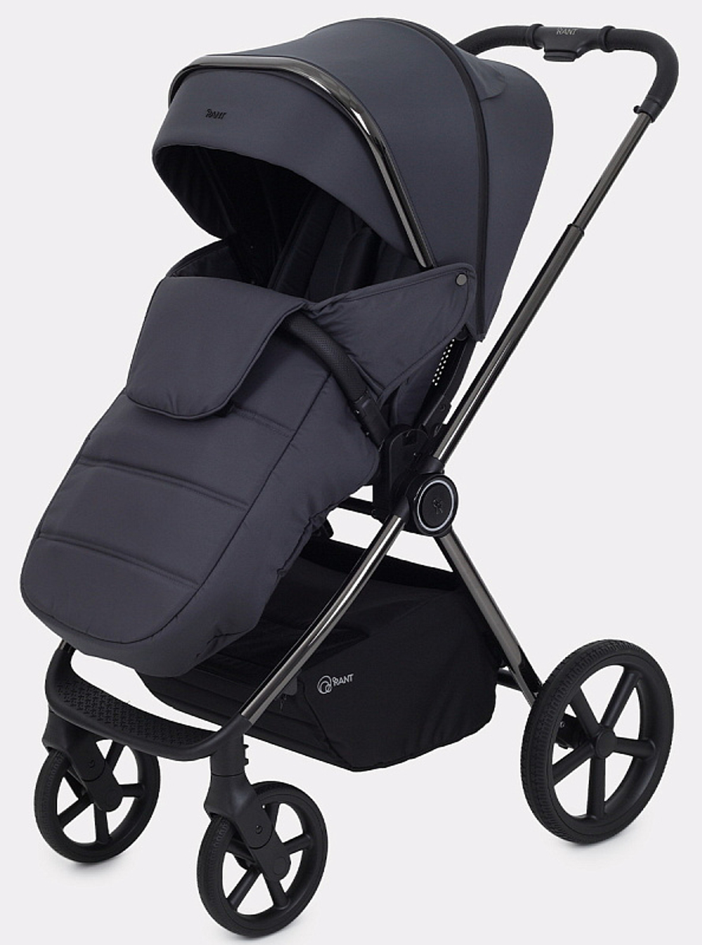 Детская коляска Rant Teo Black Chrome 3 в 1 Graphite