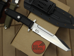 Нож Extrema Ratio Fulcrum - черная рукоять, светлый клинок сатин