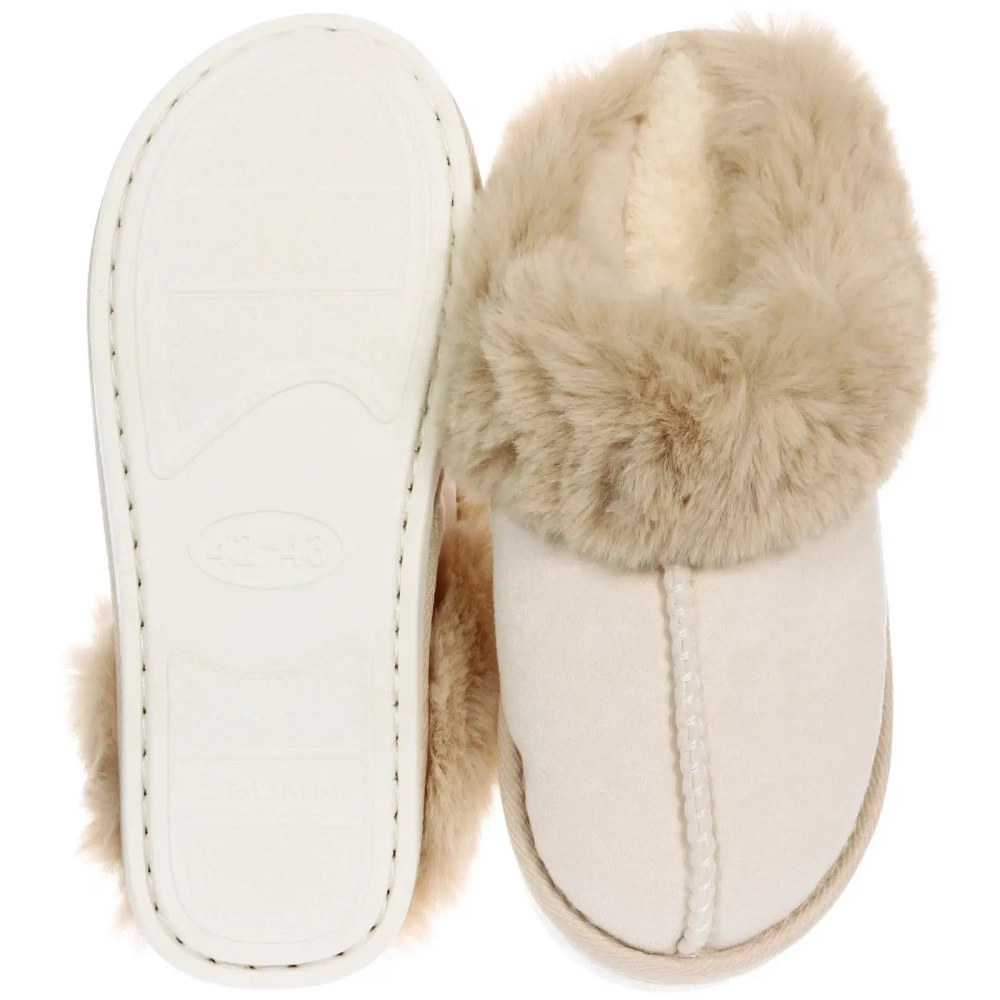 Тапочки женские домашние «IRIS», цвет молочный, р-р 42/43