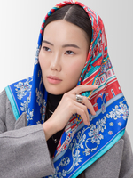 Платок «Собор Василия Блаженного» 100% шелк