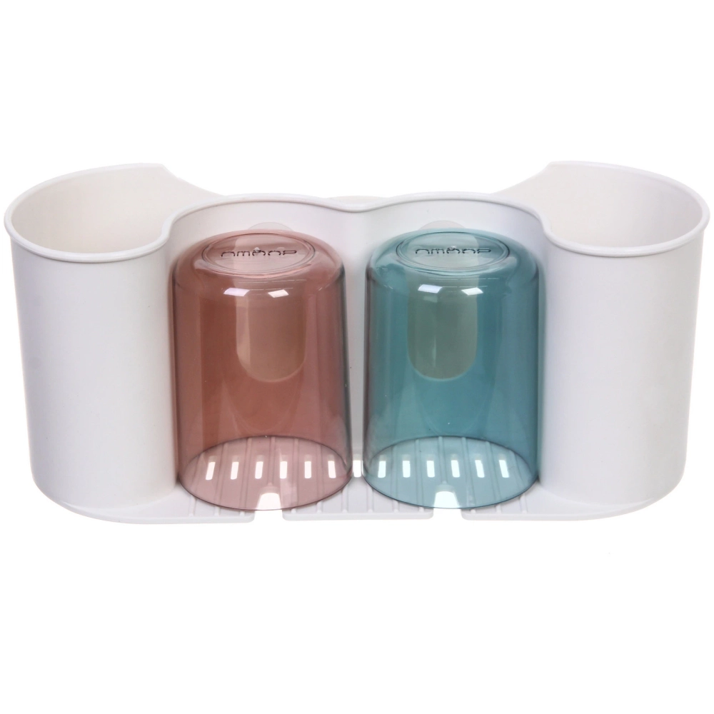 Подставка для умывальных принадлежностей «Универсальная» 2 стакана 6293