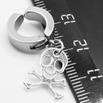 Клипса кольцо (1шт) "Скелетик" для имитации пирсинга уха.
