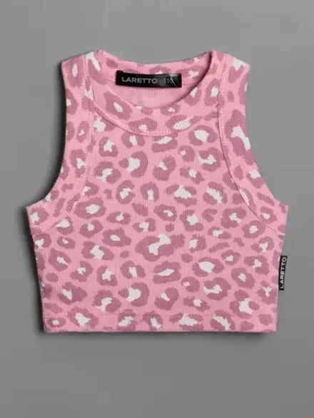 Летний кроп топ трикотажный детский