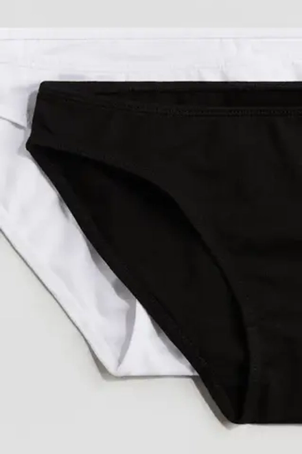 H&M Набор из пяти хлопковых трусиков, белый