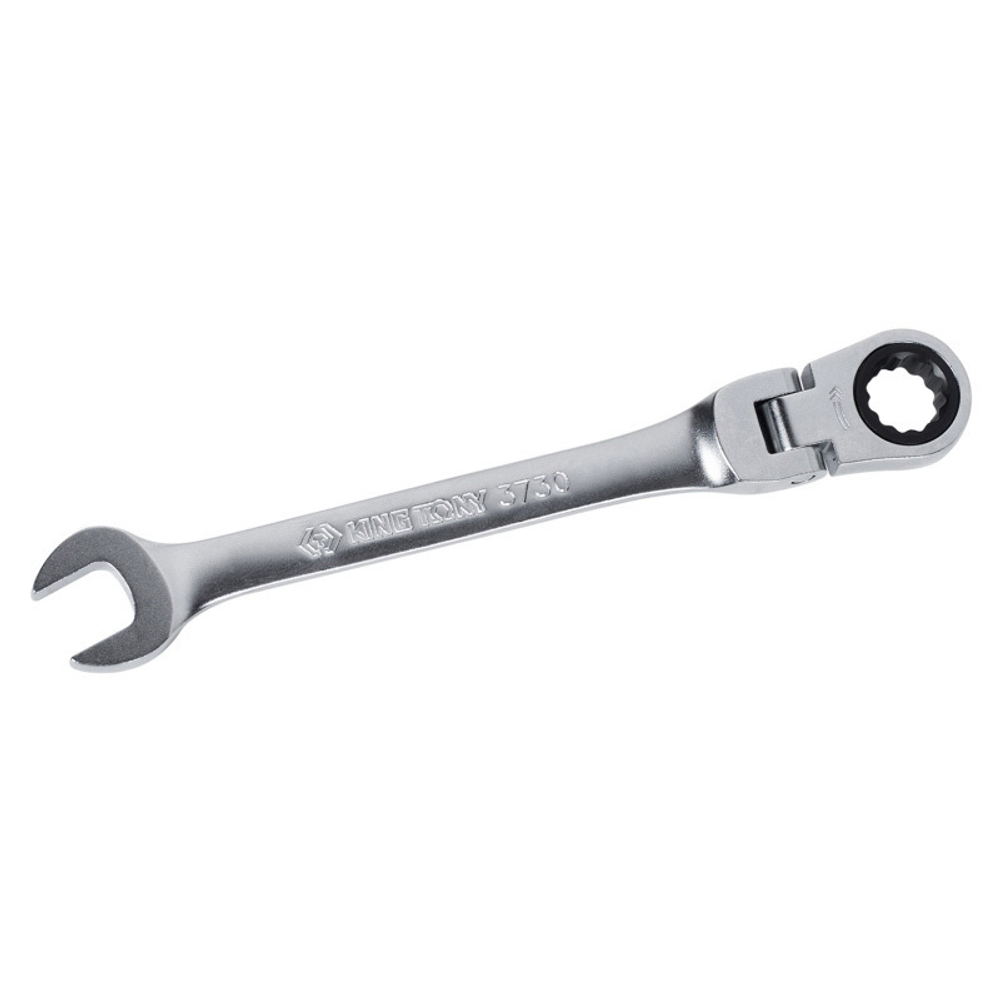 KING TONY (373022M) Ключ трещоточный комбинированный с шарниром 22 мм