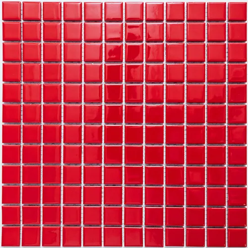 Мозаичная плитка из керамики P-526 Porcelain глянцевая красный