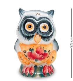 ГЛ- 270 Фигурка «Сова» ср. цв.(Гжельский фарфор)