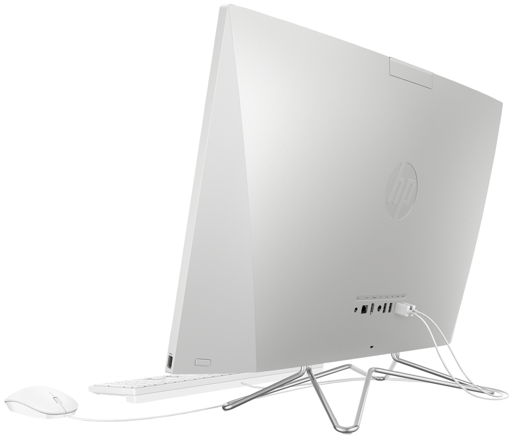 Моноблок HP 24-df0033ur. Конфигурация: Intel Pentium Silver J5040 2 ГГц/4 ГБ/256 ГБ SSD/Intel UHD Graphics 605/Windows 10 Домашняя/23.8"/1920х1080 пикс.