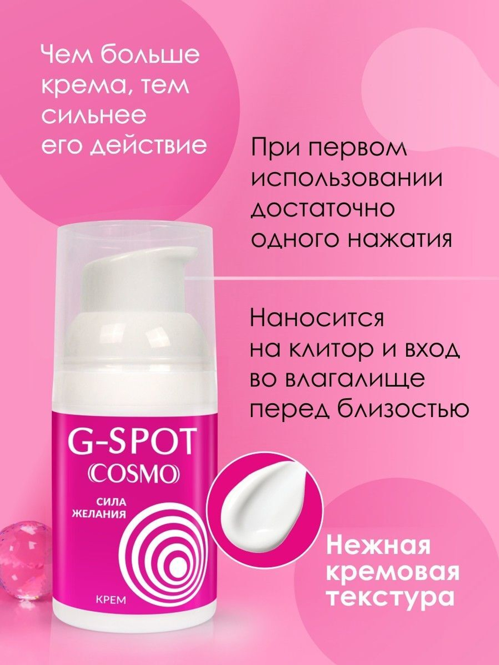 Стимулирующий интимный крем для женщин Cosmo G-spot - 28 гр.