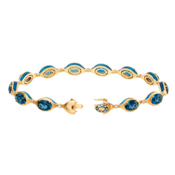 Браслет с Топазом London и Бриллиантами, Br0143-002/1