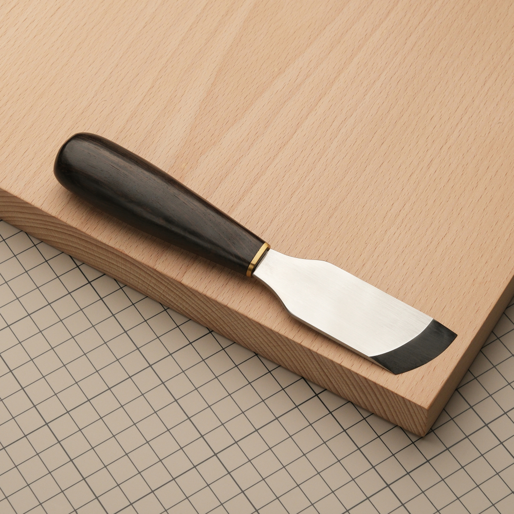 Нож косой с закругленным лезвием для шерфовки и раскроя