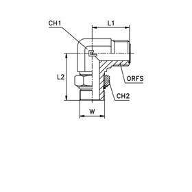 Штуцер FMA90 D16 ORFS 1 - UNF 7/8