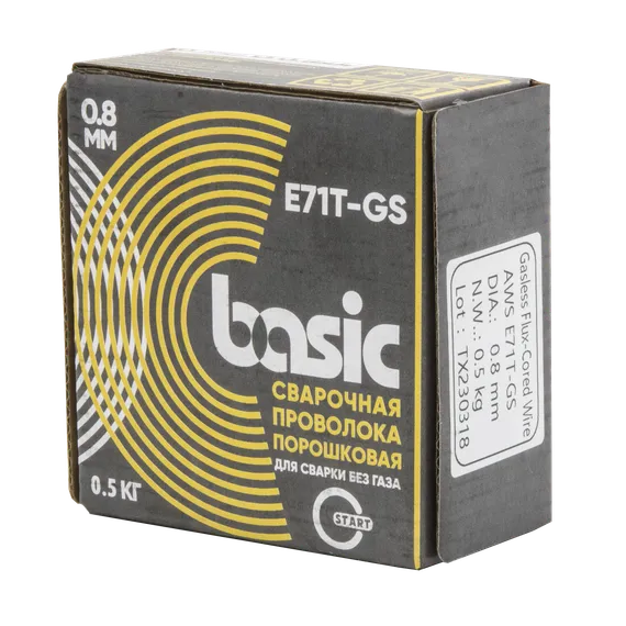Проволока сварочная порошковая Basic E71T-GS д.0,8 (0,5кг) OSA START STB71805