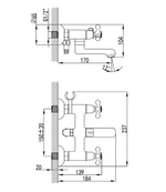 LEMARK Серия plus HARMONY. Смеситель для ванны с коротким изливом – LM1422C