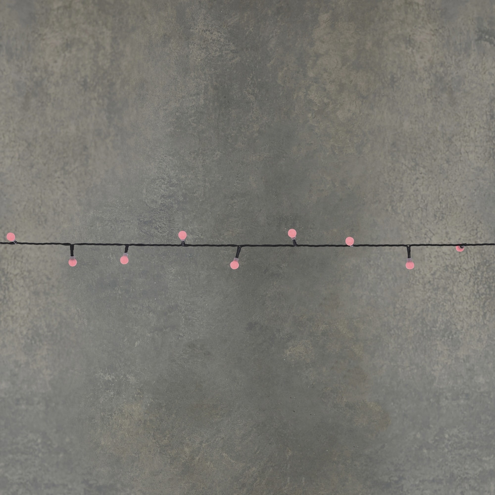 Гирлянда ягодки красный свет на темном проводе 192 LED Luca Lighting