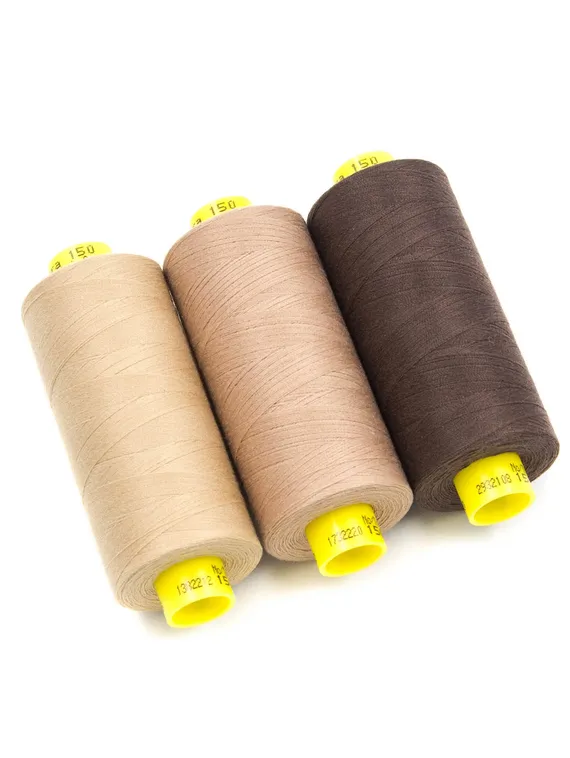 Набор ниток Guetermann MARA 150/1000 м., кофе с молоком/телесный/перец