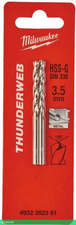 Сверло по металлу Milwaukee Thunderweb HSS-G 3.5x70мм 2шт (4932352351)