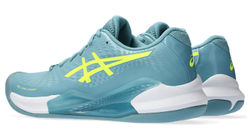 Женские Кроссовки теннисные Asics Gel-Challenger 14 Indoor - gris blue/safety yellow