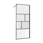 Душевая перегородка Walk-In VSW-1HC120CFB, 1200*2000, черный, стекло прозрачное/рифленое