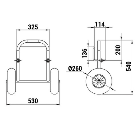 Тележка для транспортировки лодки типа "Пелла"