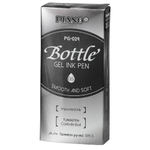 Ручка гелевая, автоматическая, Piano, чёрный цвет чернил, прозрачный корпус, набор 12 шт