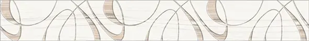 Бордюр ALMA Ceramica BWU53PLS004 Plesso 50x6.7 бежевый глазурованный глянцевый с изображением