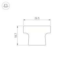 Экран ARH-FLOOR27-H28 OPAL (Arlight, Пластик) 038703