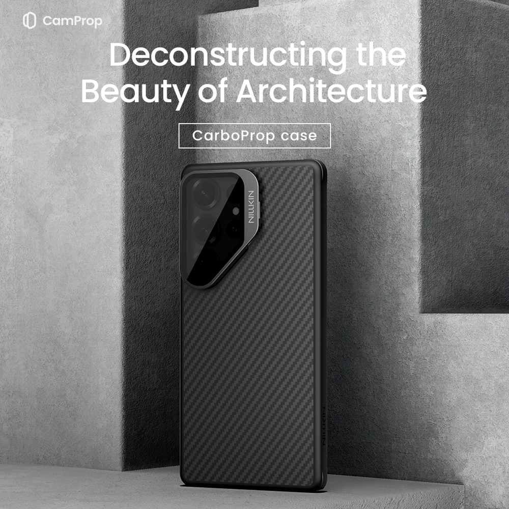 Чехол из карбона с MagSafe для Samsung Galaxy S25 Ultra, серия CarboProp Magnetic (версия с прозрачной крышкой) от Nillkin