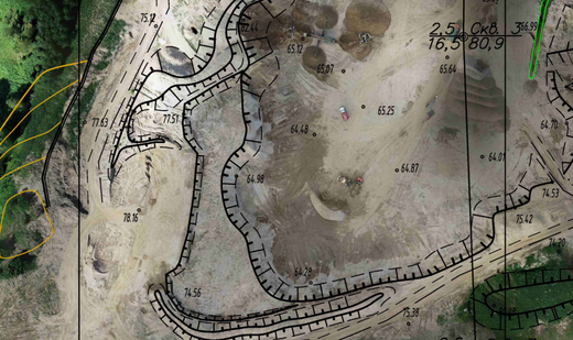 Создание опорной маркшейдерской сети