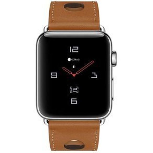 Ремешок кожаный COTEetCI W15 Fashion LEATHER с отверствиями (WH5221-KR-42) для Apple Watch 44мм/ 42мм Коричневый
