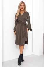 Платье Тиана (оливка/полоска)-48р-р Р11-1195/3 Nikol