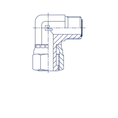 Соединение PN90 ORFS 1 (обжатая гайка)