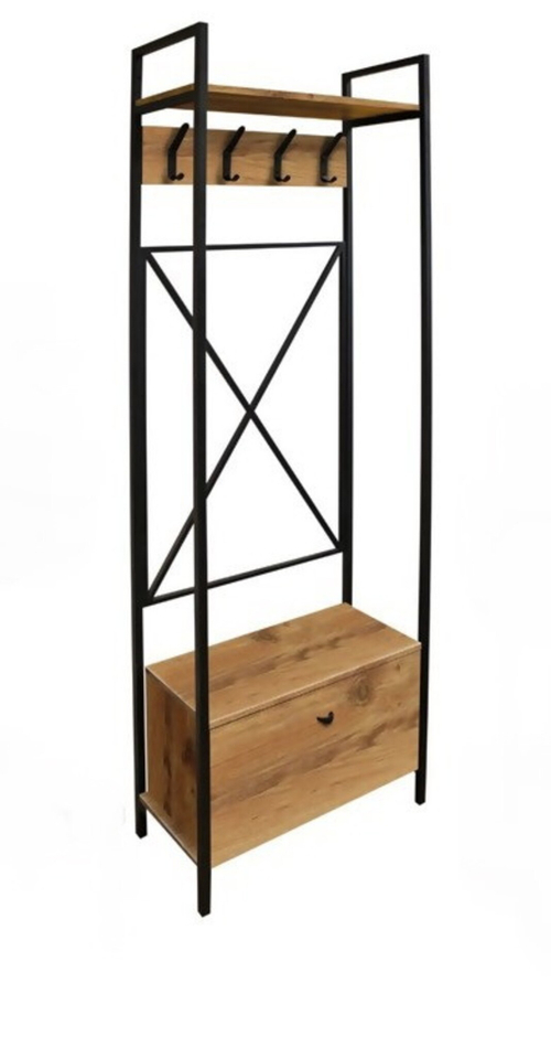 Вешалка с ящиком ДП4-03 "Галифакс"/черный матовый