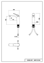 Смеситель для раковины Abelsberg Perfecta INF60101MB, вулканический черный