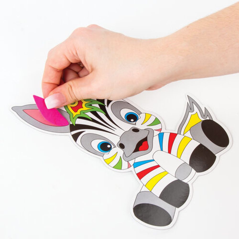 Набор для творчества "Аппликация из фетра", "Зебра", основа 20х15 см, ЮНЛАНДИЯ, 662387