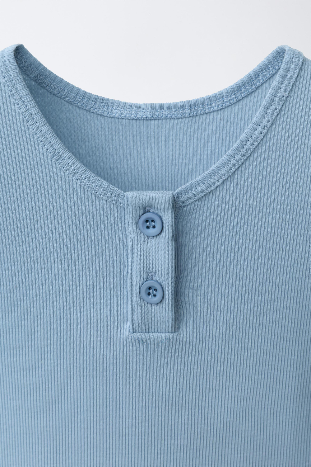 ZARA ОДНОТОННЫЙ ТОП PUKAS SURF, ЛИНЯЛЫЙ СИНИЙ
