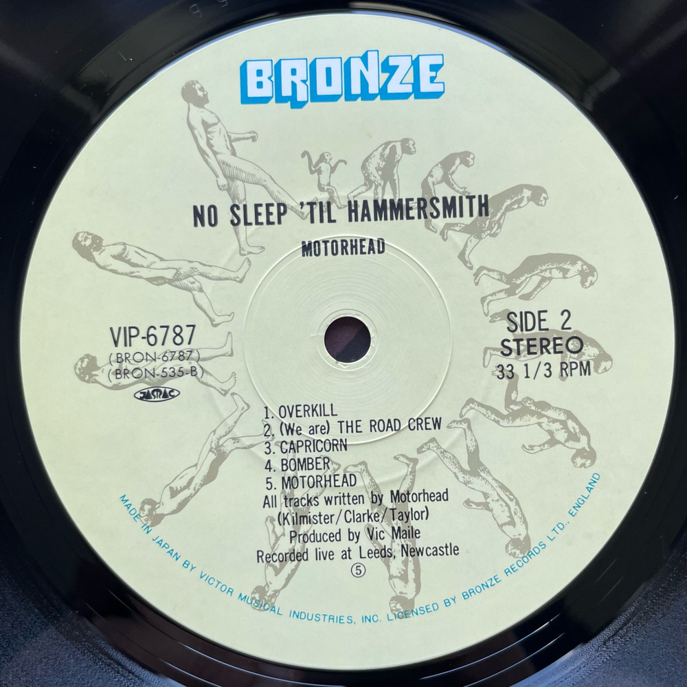 Винтажная виниловая пластинка LP Motorhead No Sleep 'til Hammersmith (Япония 1981) (Оби)