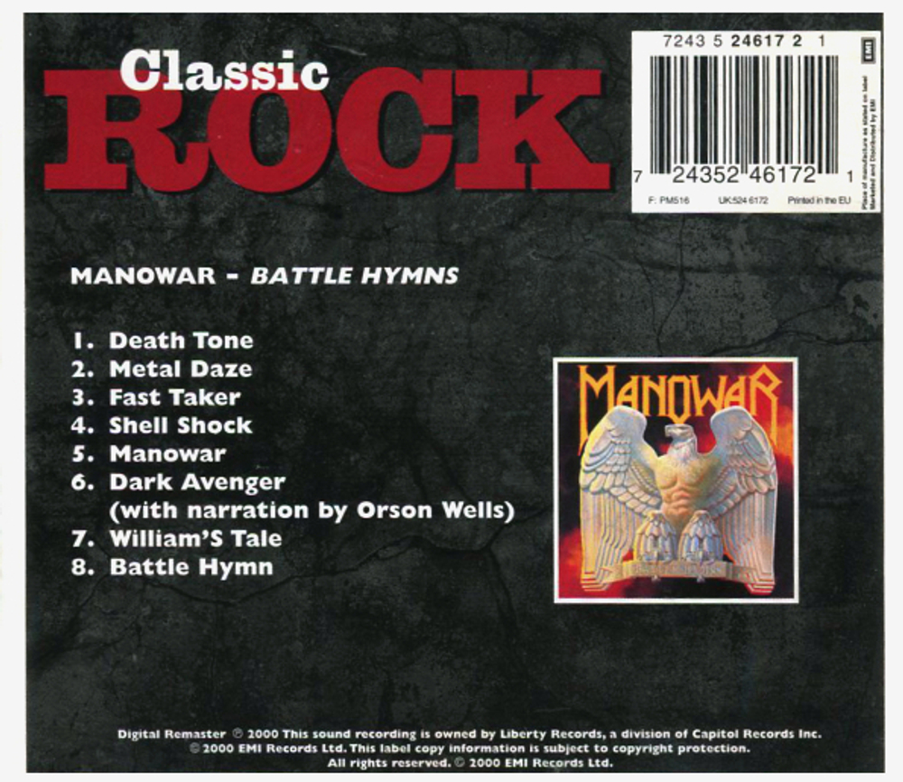 Manowar / Battle Hymns (CD)