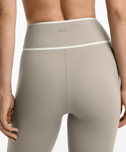 OYSHO Легинсы Perfect-adapt с V-образным вырезом на талии, длиной до щиколотки 65 см, серо-бежевый