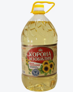МАСЛО ПОДСОЛНЕЧНОЕ КОРОНА ИЗОБИЛИЯ РАФ/ДЕЗ 3Л